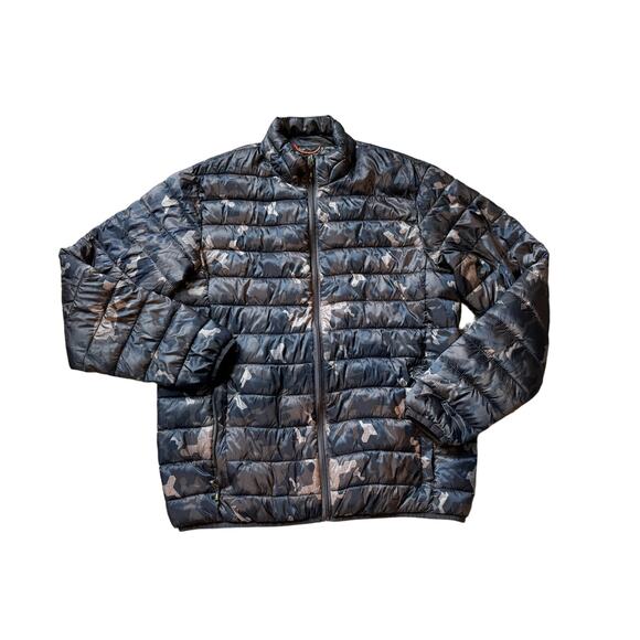 HAWKE & CO Mens puffer coat, size Medium, packable in pouch, Super light weight - Picture 3 of 14